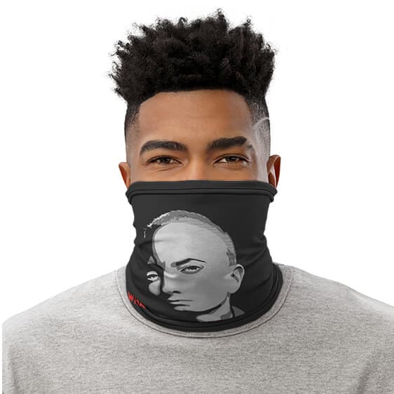 Slim Shady Eminem Monochrome Portrait Art Unique Tube Mask