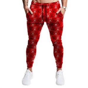 Smile Now Cry Later Tupac Tattoo Design Red Joggers