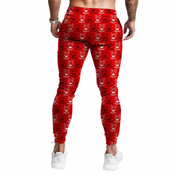 Smile Now Cry Later Tupac Tattoo Design Red Joggers