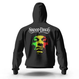 Snoop Dogg Rastafarian Colors Face Artwork Cool Zip Up Hoodie