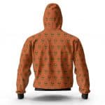 Snoop Doggy Dogg Trippy Head Pattern Orange Zip Up Hoodie