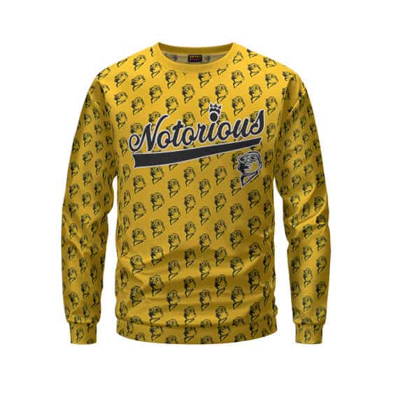 The Notorious B.I.G. Dope Yellow Pattern Crewneck Sweatera