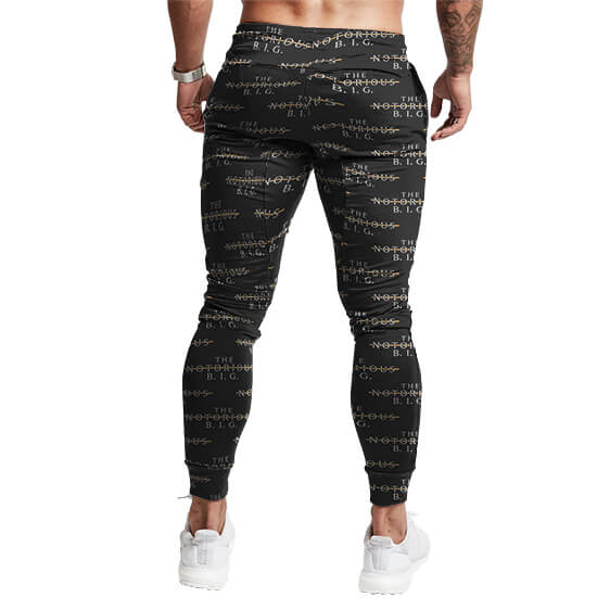 The Notorious B.I.G. Typography Pattern Badass Joggers