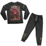 The Notorious Big Portrait Album Cover Black Pajamas Set