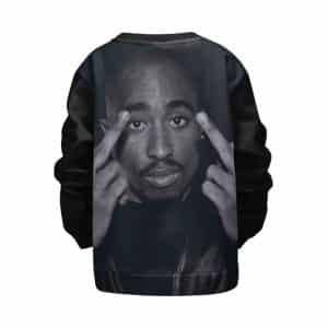 Thug Life 2Pac Makaveli Middle Finger Epic Kids Sweatshirt