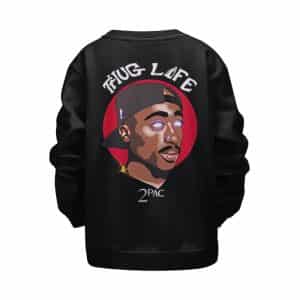 Thug Life 2Pac Shakur Glowing Eyes Badass Kids Sweatshirt