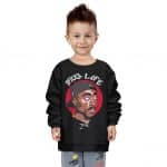 Thug Life 2Pac Shakur Glowing Eyes Badass Kids Sweatshirt