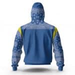 Thug Life Snoop Dogg Crips Bandana Pattern Zipper Hoodie