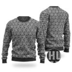 Thug Life Tupac Body Tattoo Pattern Black Wool Sweater