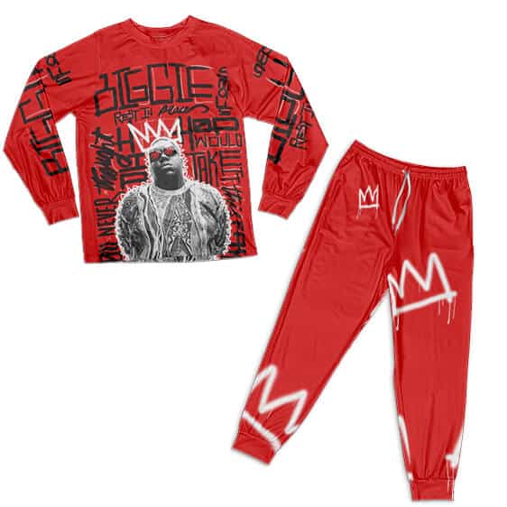 Tribute To Biggie Smalls Rest In Peace Red Pajamas Set