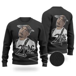 Tribute To Tupac Shakur 1971-1996 Black Wool Sweater