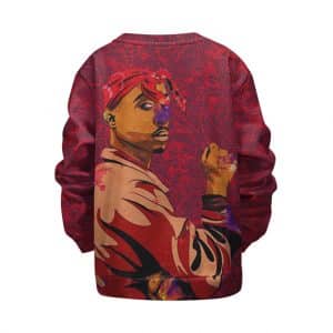 Tupac Amaru Red Bandana Pattern Artwork Cool Kids Sweatshirt