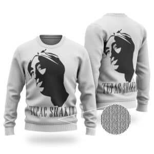 Tupac Amaru Shakur Face Silhouette Art Wool Sweater