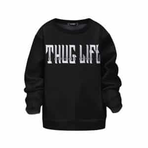 Tupac Amaru Shakur Thug Life Typography Art Kids Sweater