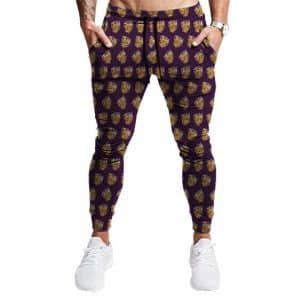 Tupac Makaveli Shakur Thug Life Pattern Purple Jogger Pants