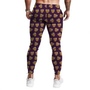 Tupac Makaveli Shakur Thug Life Pattern Purple Jogger Pants