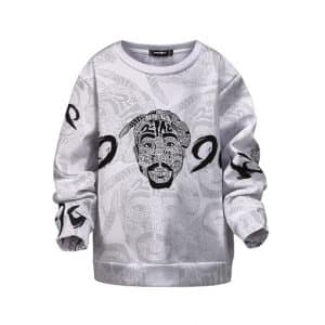 Tupac Shakur Death Year Tribute Abstract Art Kids Sweatshirt