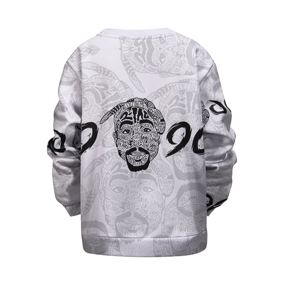 Tupac Shakur Death Year Tribute Abstract Art Kids Sweatshirt
