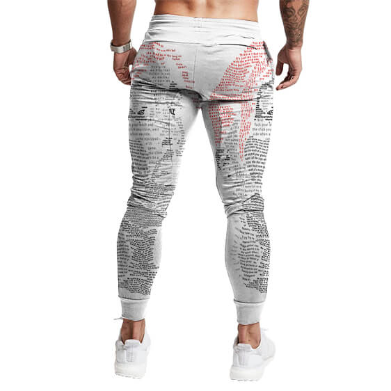 Tupac Shakur Outline Famous Songs Typographic Art Joggers