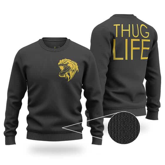 Tupac Shakur Thug Life Panther Tattoo Design Wool Sweater