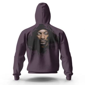 West Coast Rapper Snoop Dogg Graffiti Art Purple Zip Hoodie