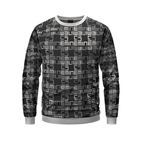 American Rapper Eminem Name Glyphic Pattern Sweatshirt