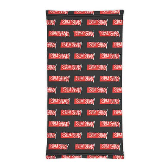 American Rapper Slim Shady Name Logo Pattern Neck Warmer