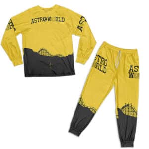 Astroworld Roller Coaster Yellow Pajamas Set