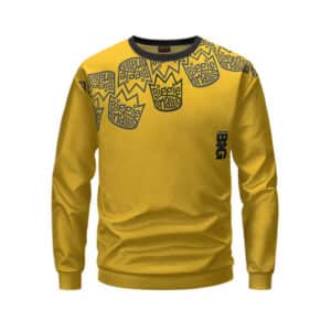 Awesome Biggie Smalls Crown Logo Pattern Yellow Sweatshirt