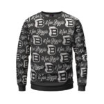 B Is For Biggie Smalls Typography Pattern Crewneck Sweater