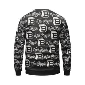 B Is For Biggie Smalls Typography Pattern Crewneck Sweater