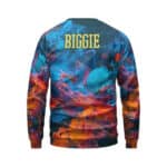 Biggie Smalls Rap Icon Trippy Smoke Design Crewneck Sweater