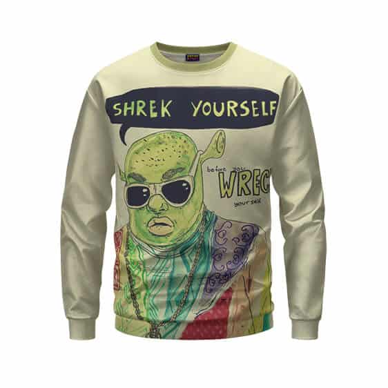Check Yourself Notorious Biggie Funny Shrek Parody Sweater