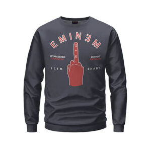 Detroit Rapper Slim Shady Eminem Middle Finger Sweatshirt
