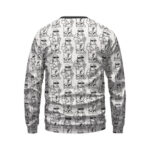 East Coast Biggie Smalls Cartoon Art Pattern White Sweater