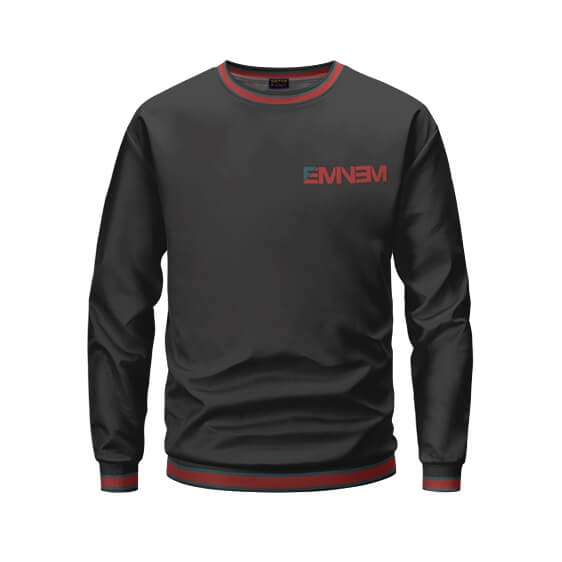 Eminem Studio Album Recovery Logo Minimalist Black Sweater