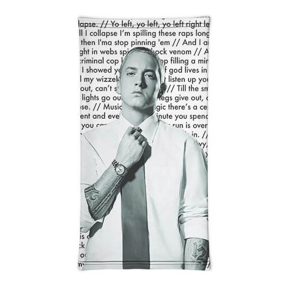 Eminem Till I Collapse Song Lyrics Typography Dope Tube Mask
