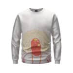 Minimalist Biggie Smalls Silhouette Art White Sweater