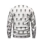 Rap God Eminem Body Silhouette Pattern White Sweatshirt