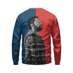 Rap Icon Marshall Mathers Eminem Duotone Portrait Sweater