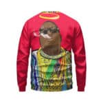 Smoking Biggie Smalls With Halo Crown Logo Sweatshirt