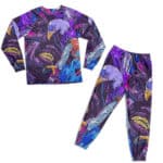 Travis Scott Gold Grillz & Eagles Trippy Art Pajamas