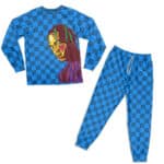 Travis Scott Vector Art Checkered Pajamas Set