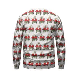Trippy Grime Abstract Art Slim Shady Pattern Crewneck Sweater