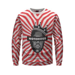 Trippy Pattern Notorious Crowned Biggie Crewneck Sweatshirt