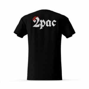 2Pac Amaru Shakur Face Silhouette Black T-Shirt