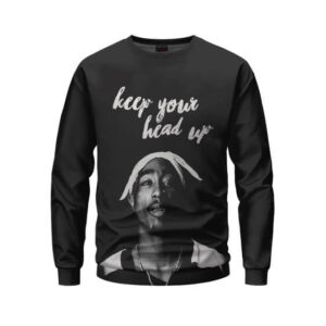2Pac Amaru Shakur Keep Your Head Up Black Sweater
