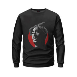 2Pac Shakur Face Silhouette Black Sweatshirt