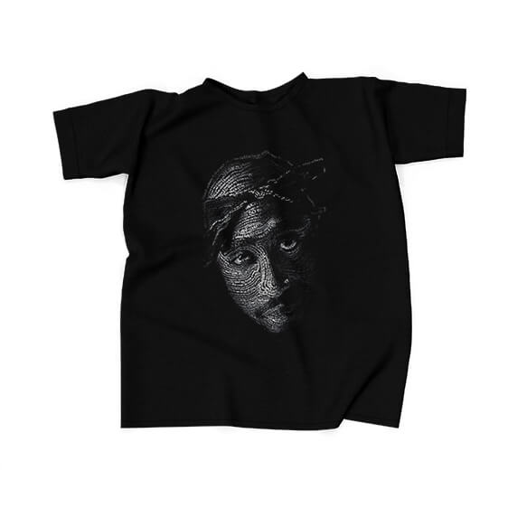 2Pac Shakur Head Abstract Typography Tees