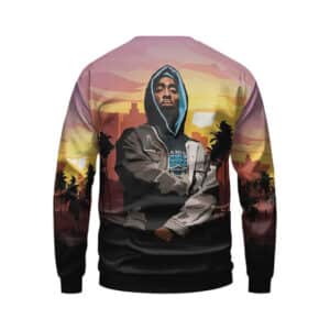 American Rapper 2Pac Amaru City Artwork Sweater